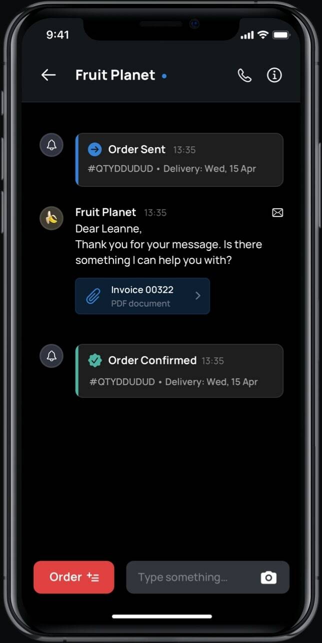 Dark mode app design