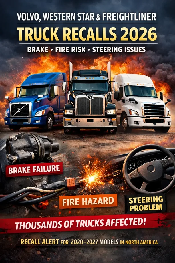 Volvo, Daimler & Freightliner Issue Truck Recalls Over Safety Concerns
