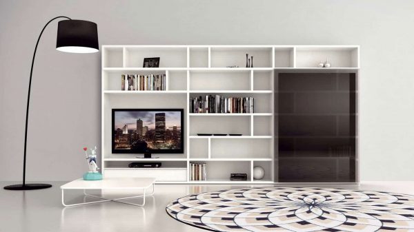 Белая мебель под ТВ