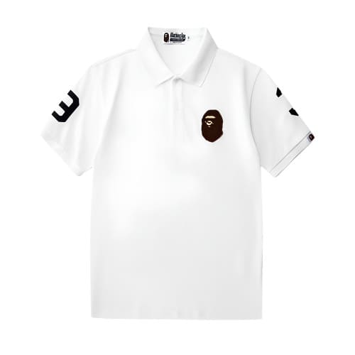 Біле поло Bape