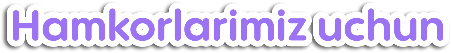 Hamkorlarimiz uchun eng manfaatli shartlar