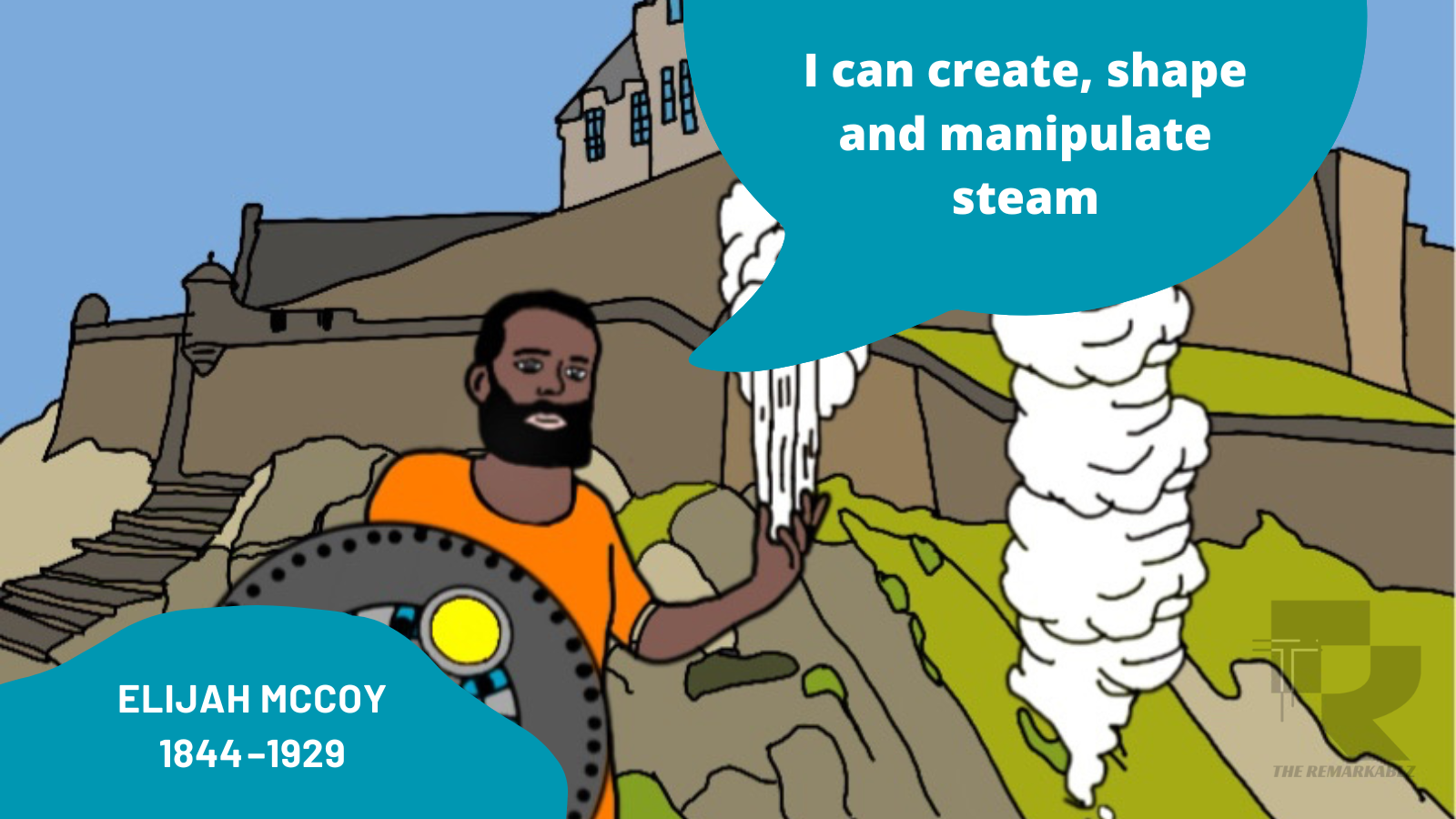 Image of Elijah McCoy as a superhero