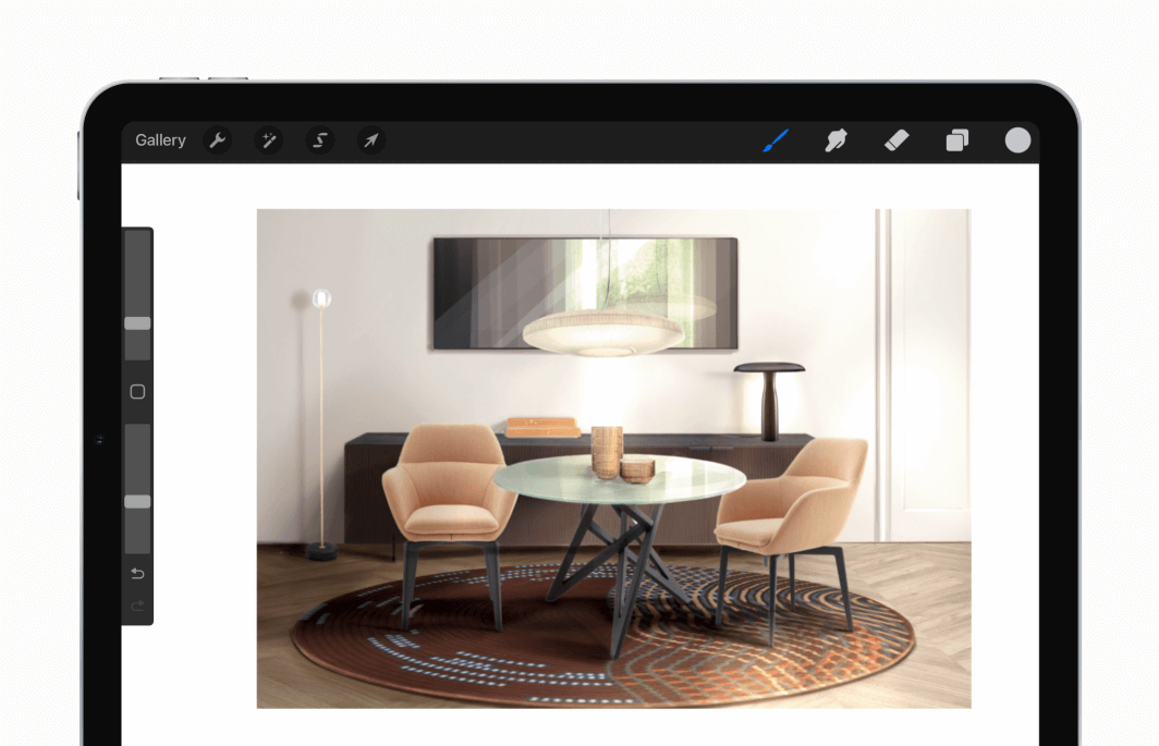 3D Dining Area Collage