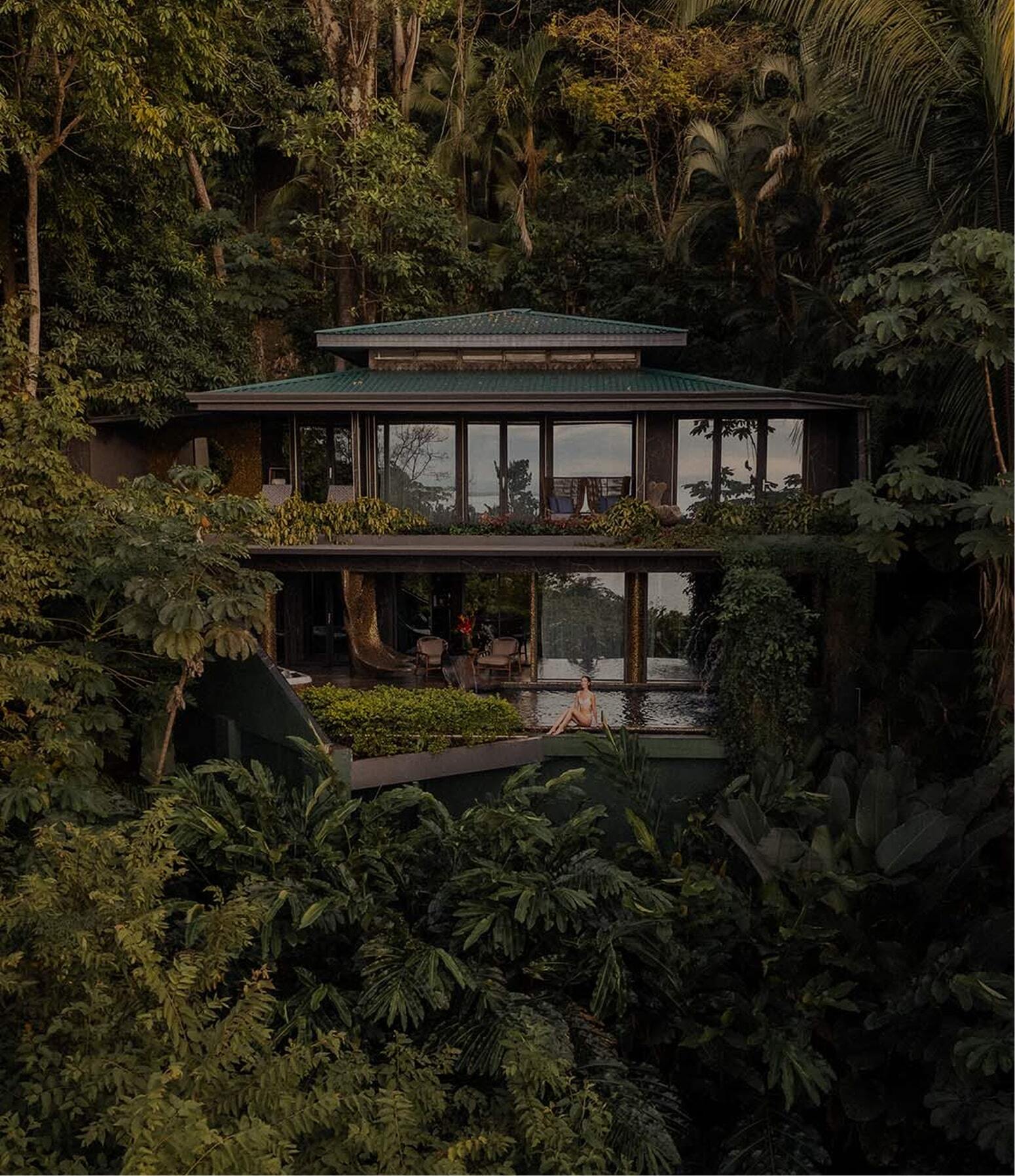 Makanda's villas tucked into the rainforest hillside above Manuel Antonio