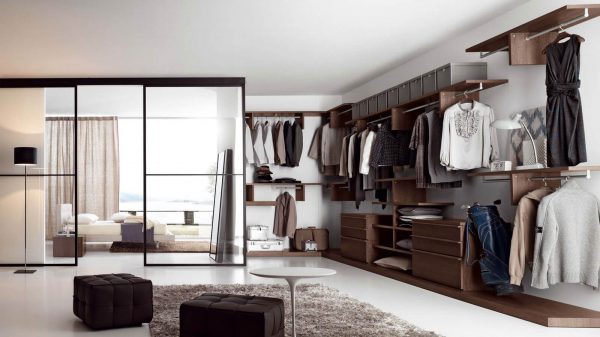 Отрытые гардеробные комнаты от Перфекто