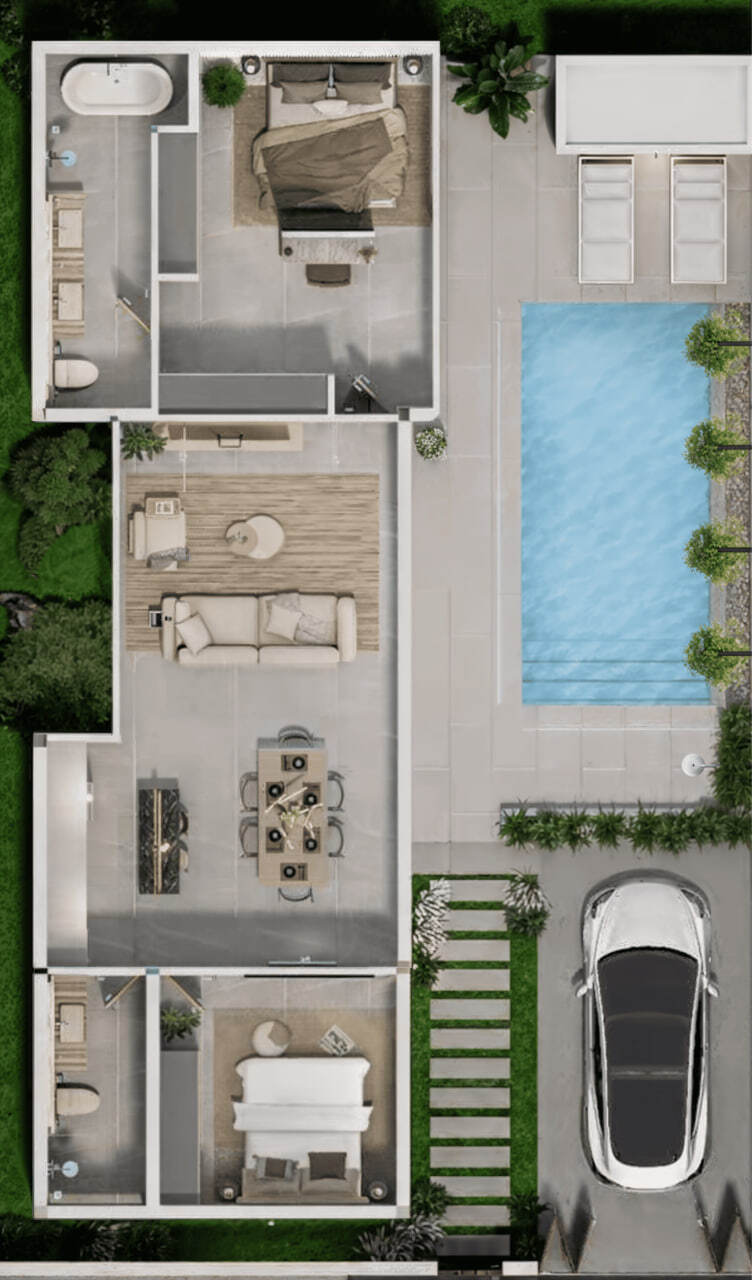 Sun Hills Proxima Villas Phuket — plot and terrace