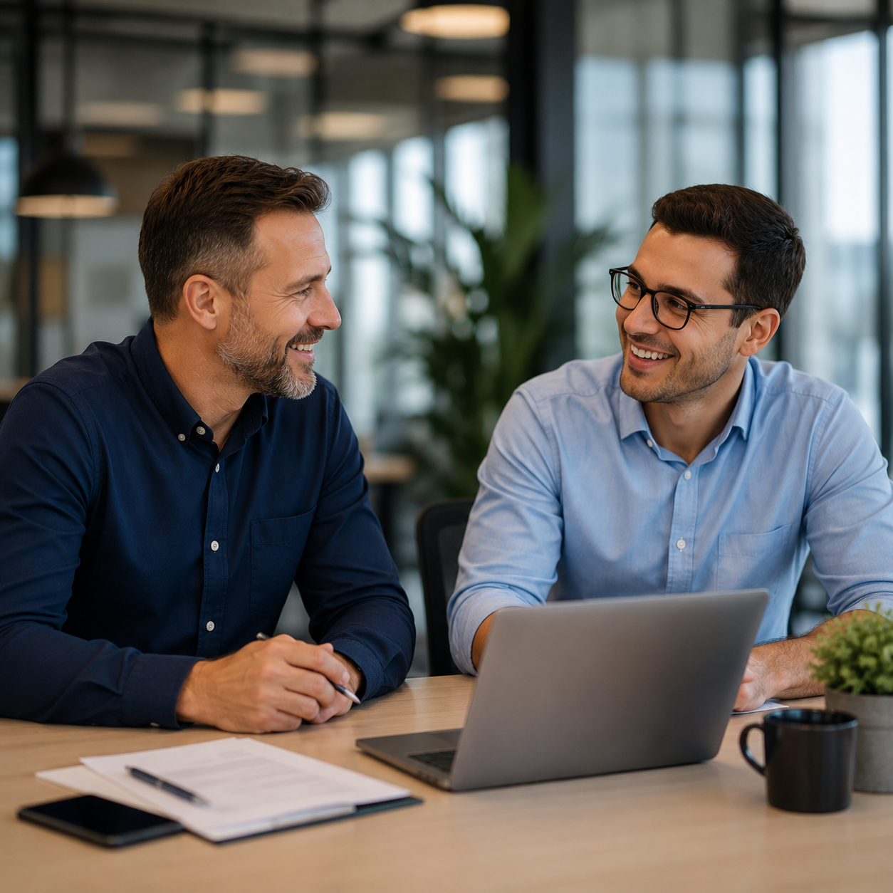 Team collaboration in meeting room