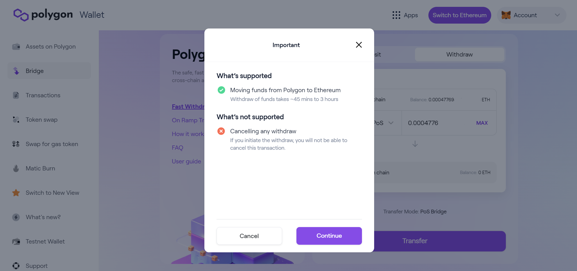  good example of comprehensive UX on Polygon