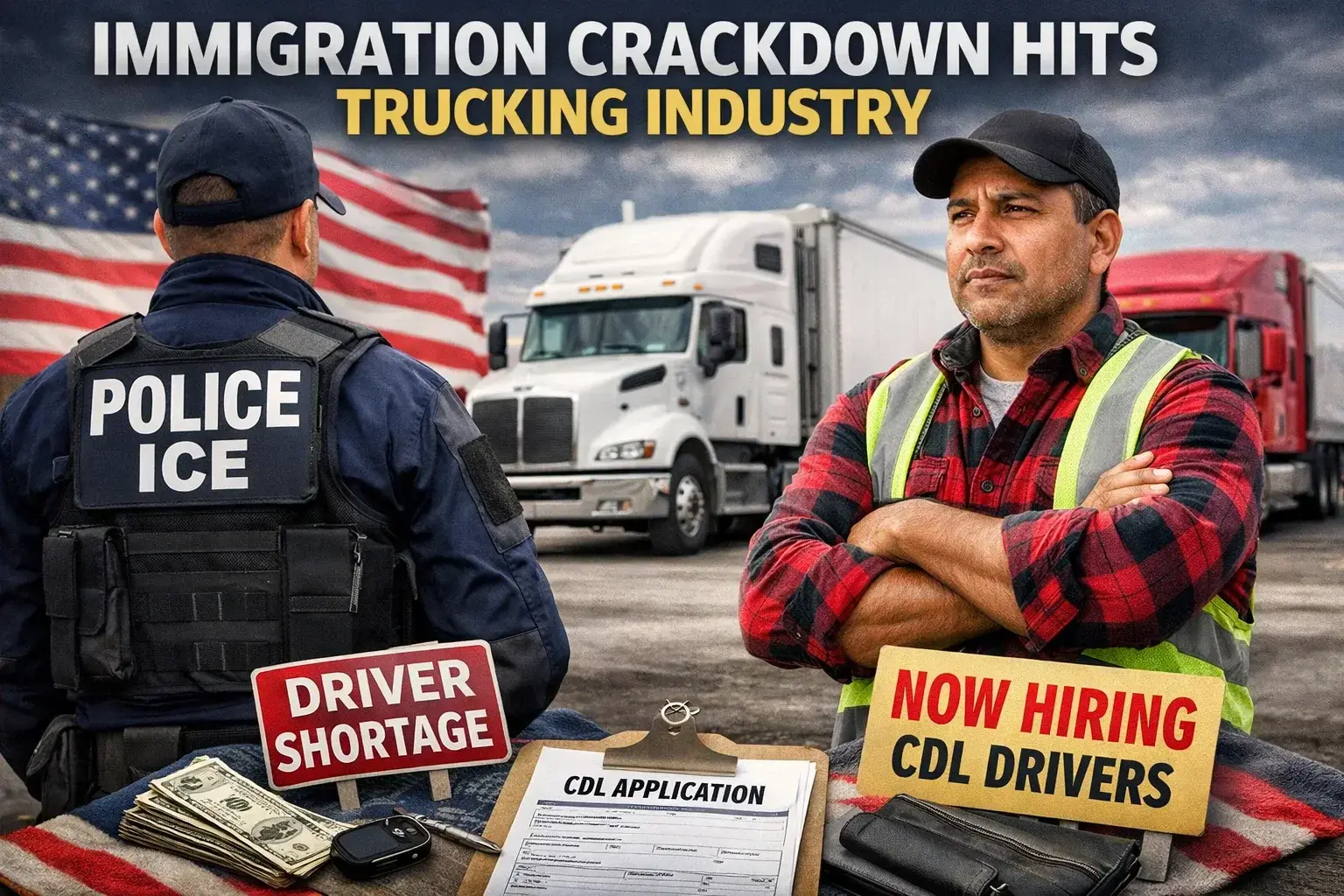 Truck on highway representing CDL-A workforce impact