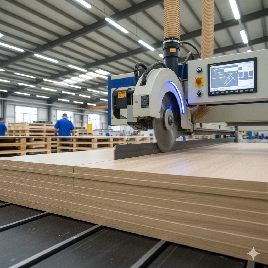 Large volume panel cutting