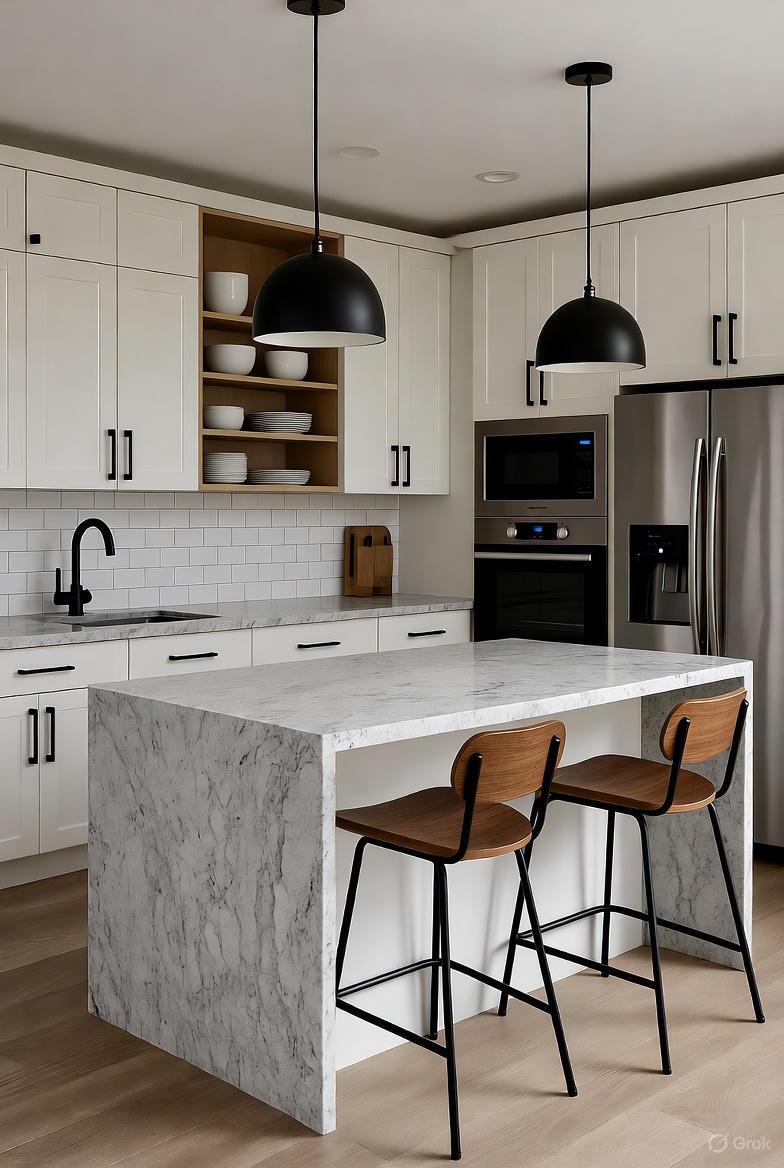 Classic and timeless Shaker kitchen in a bright home