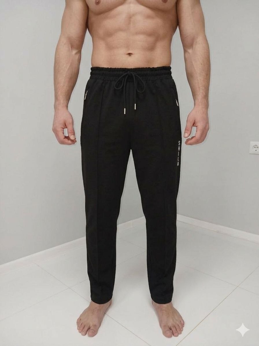 Чоловічі чорні спортивні штани зі стрілкою SHiLA