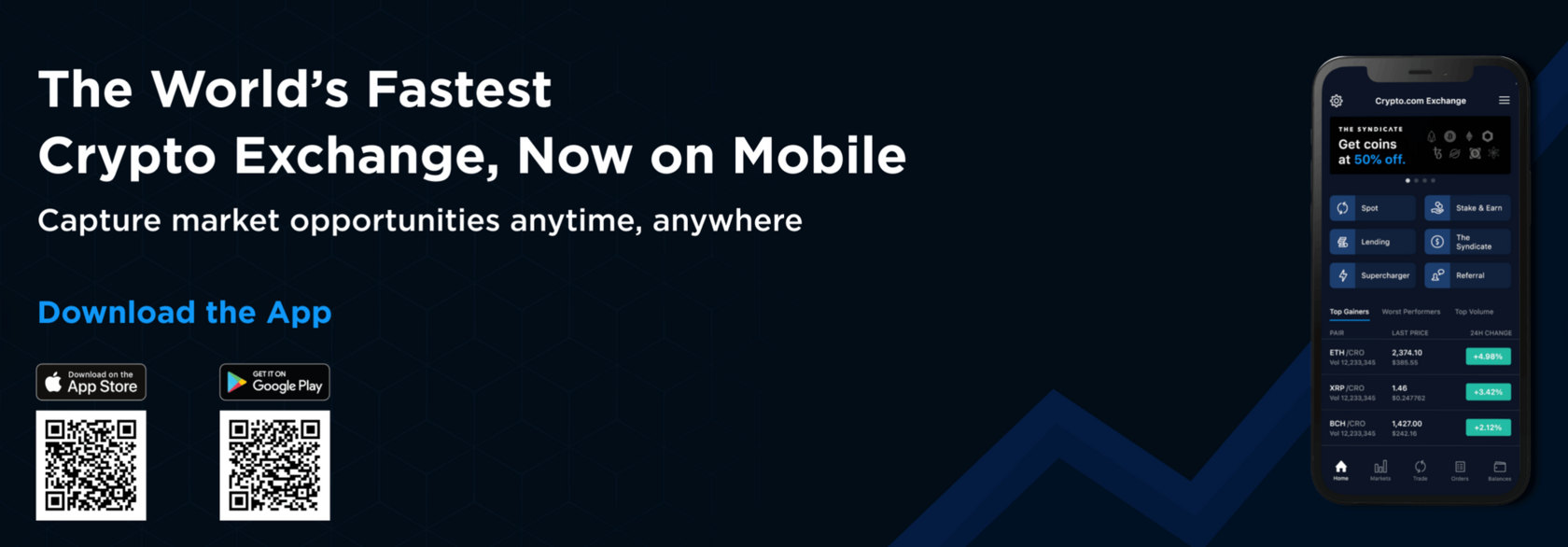 Crypto.com app on mobile