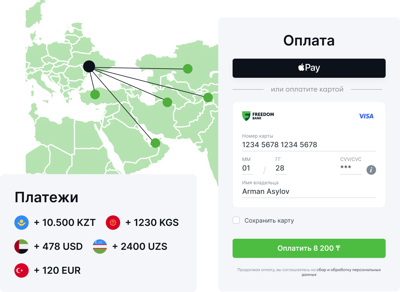 Прием платежей на сайте онлайн с платежной системой Freedom Pay в ...