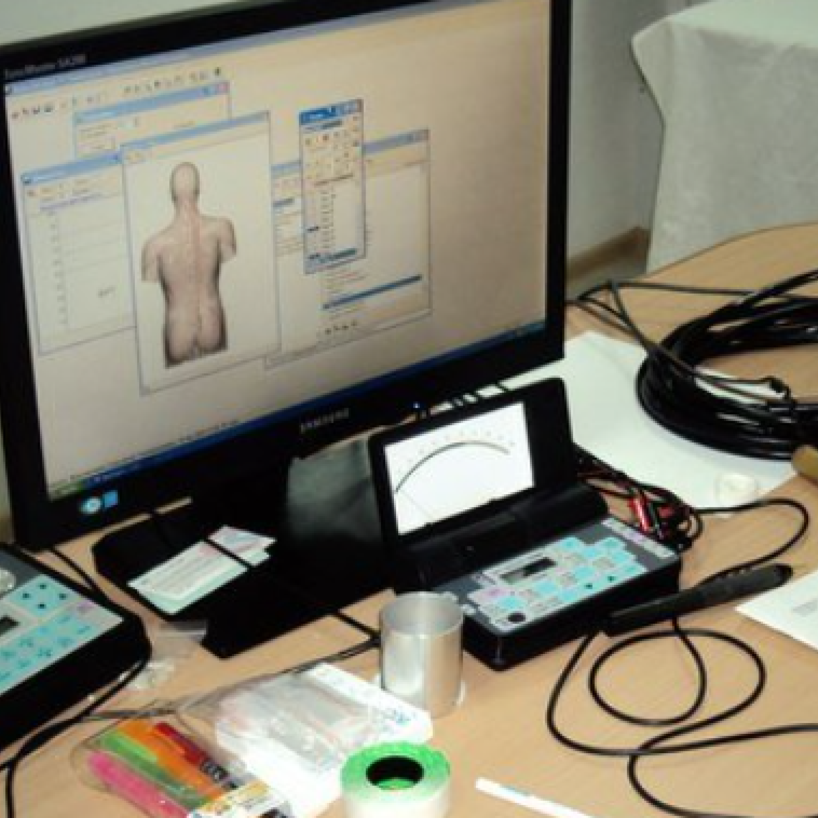 Pacient în timpul ședinței de biorezonanță magnetică în Chișinău – diagnosticare și tratament holistic