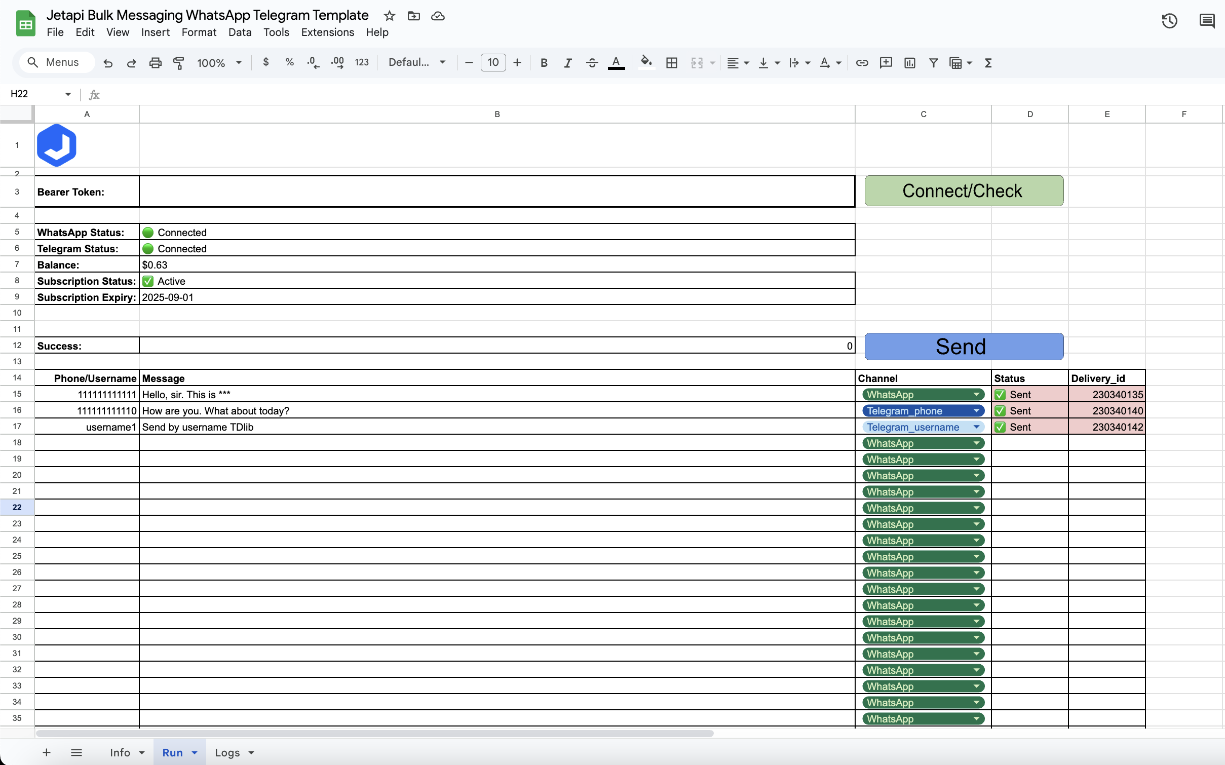 Google Sheet Integration