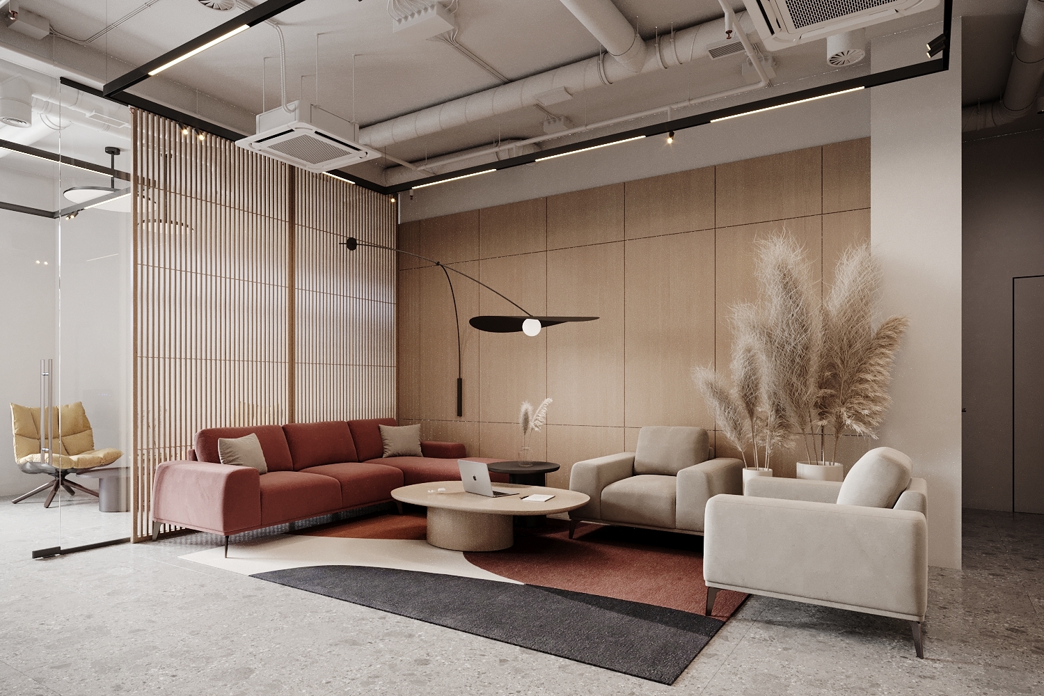 This modern office for a young IT company is located in the historic 