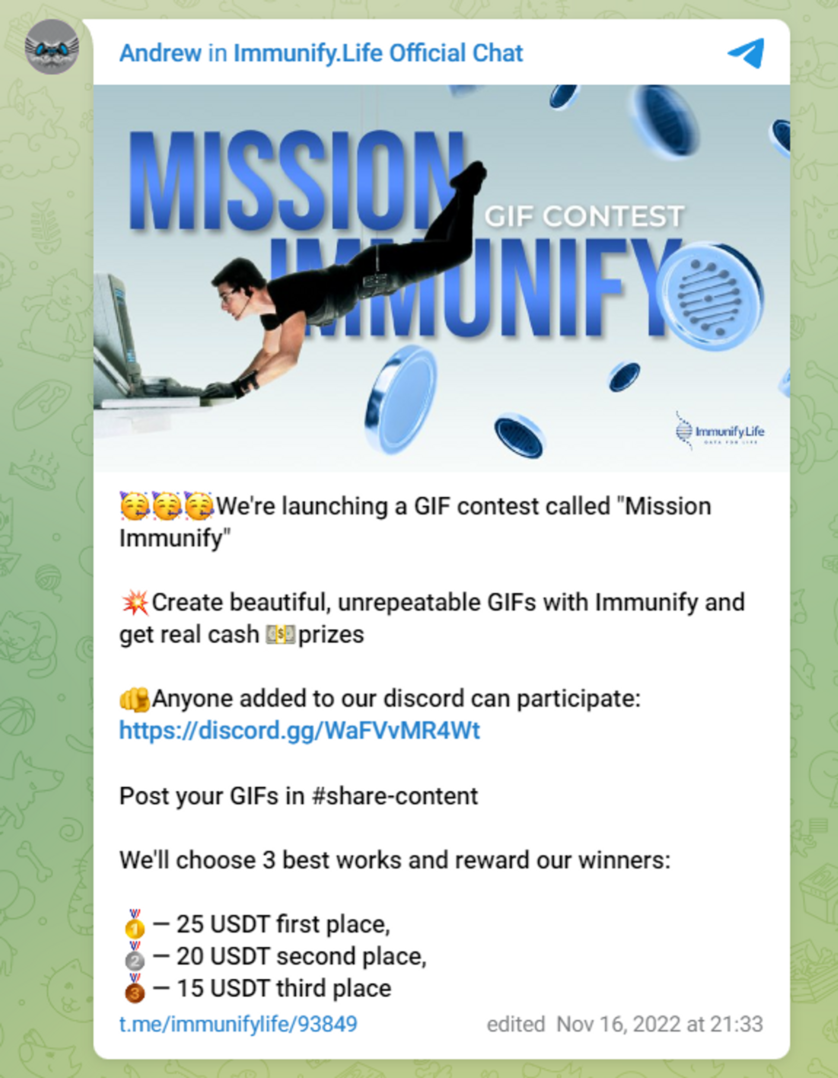 GIF contest to attract an audience