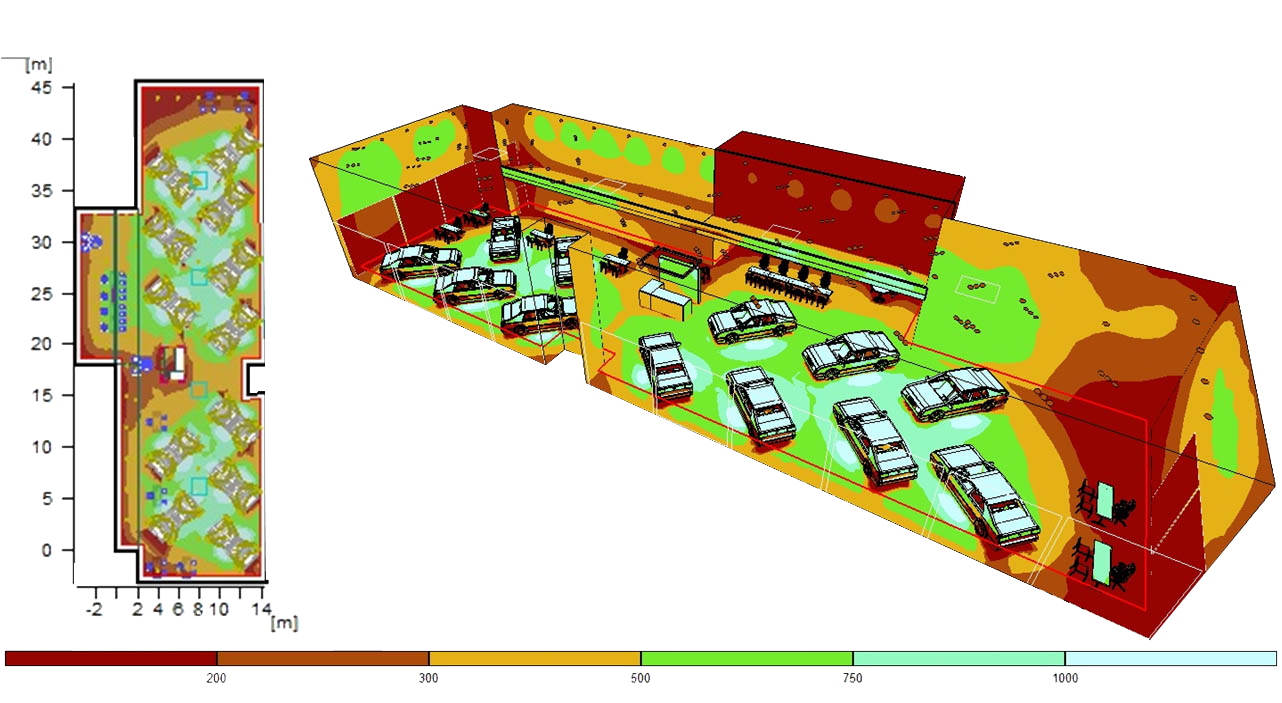 Проект освітлення автосалону