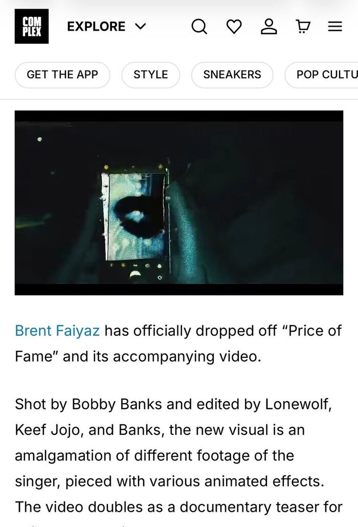 Complex article screenshot