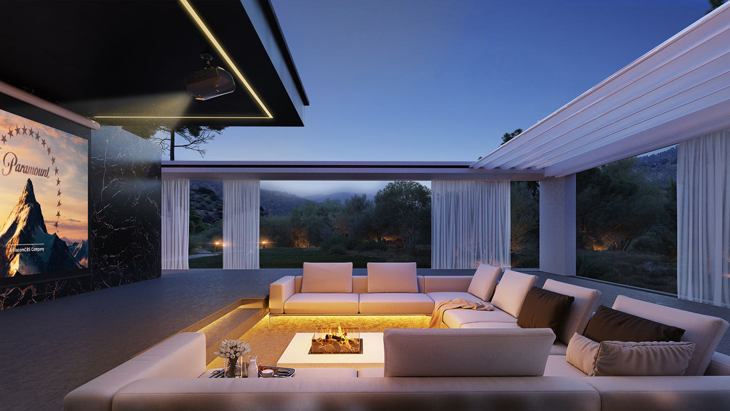 This villa is located on an elevated site in the suburbs of Limassol. The architecture of the house consists of several volumes unified under a single roof, including the main living block, a garage, staff quarters, and a pool area
