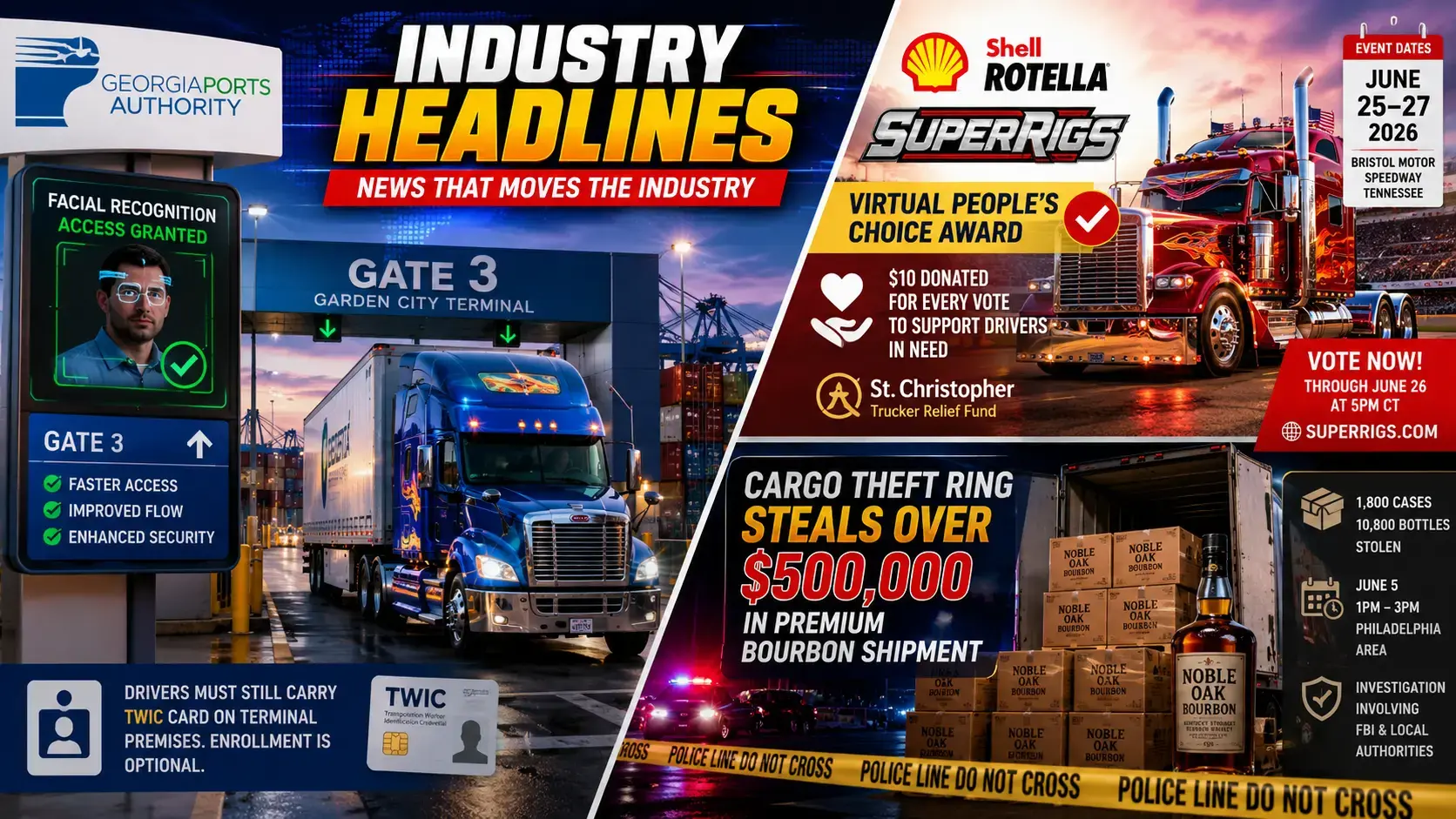 Georgia Ports Expands Facial Recognition SuperRigs Voting Bourbon Theft