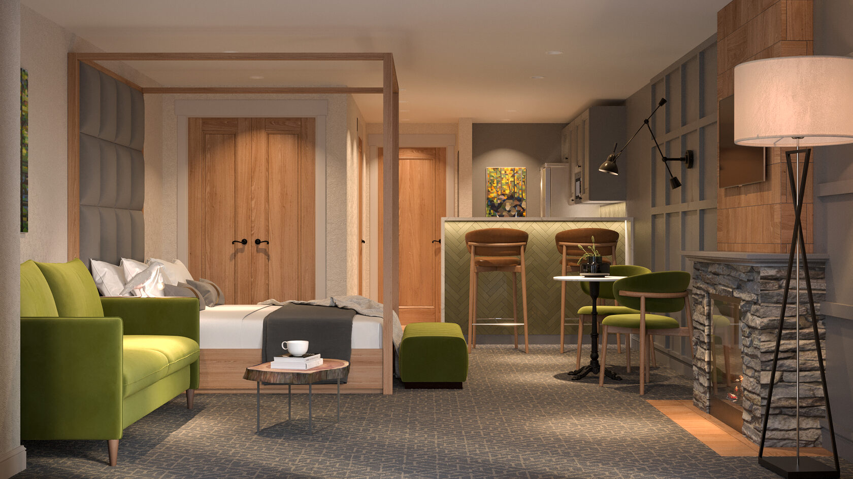 INTERIOR DESIGN PROJECT OF A HOTEL NEAR TORONTO