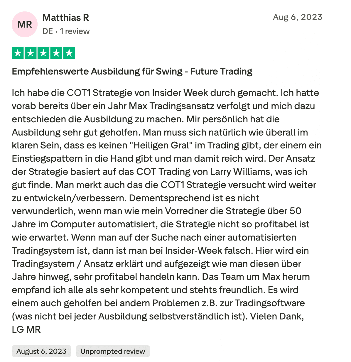Teilnehmer-Bewertung