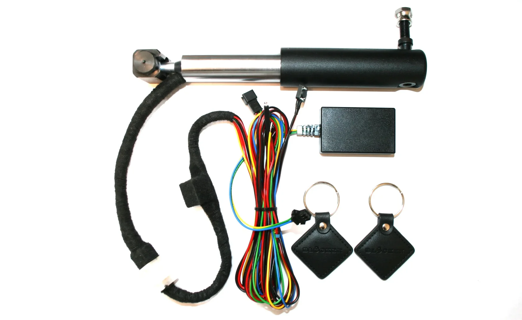 BLOCKER Device Kit: Locking Unit, Key Tag, and User Manual