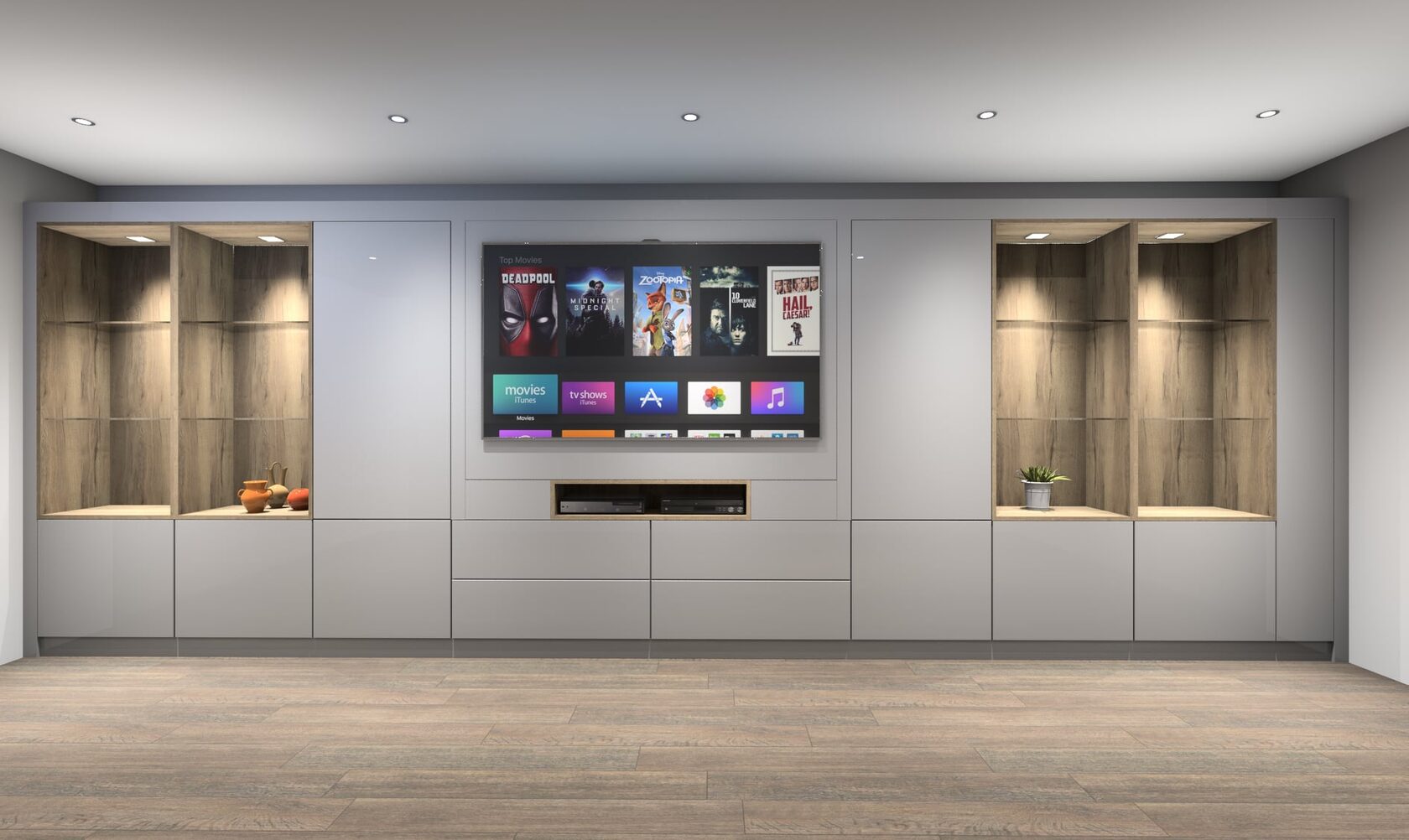 Traditional Shaker Style Media Unit