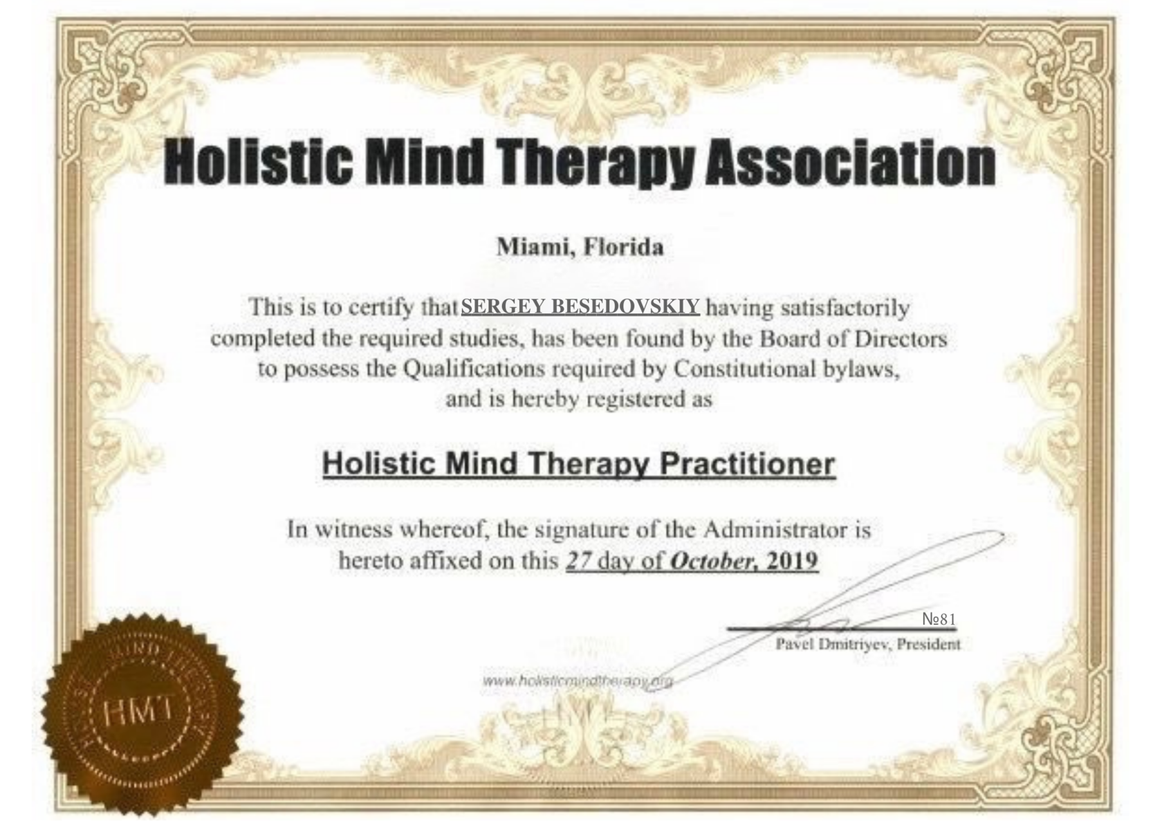Holistic Mind Therapy Practitioner
