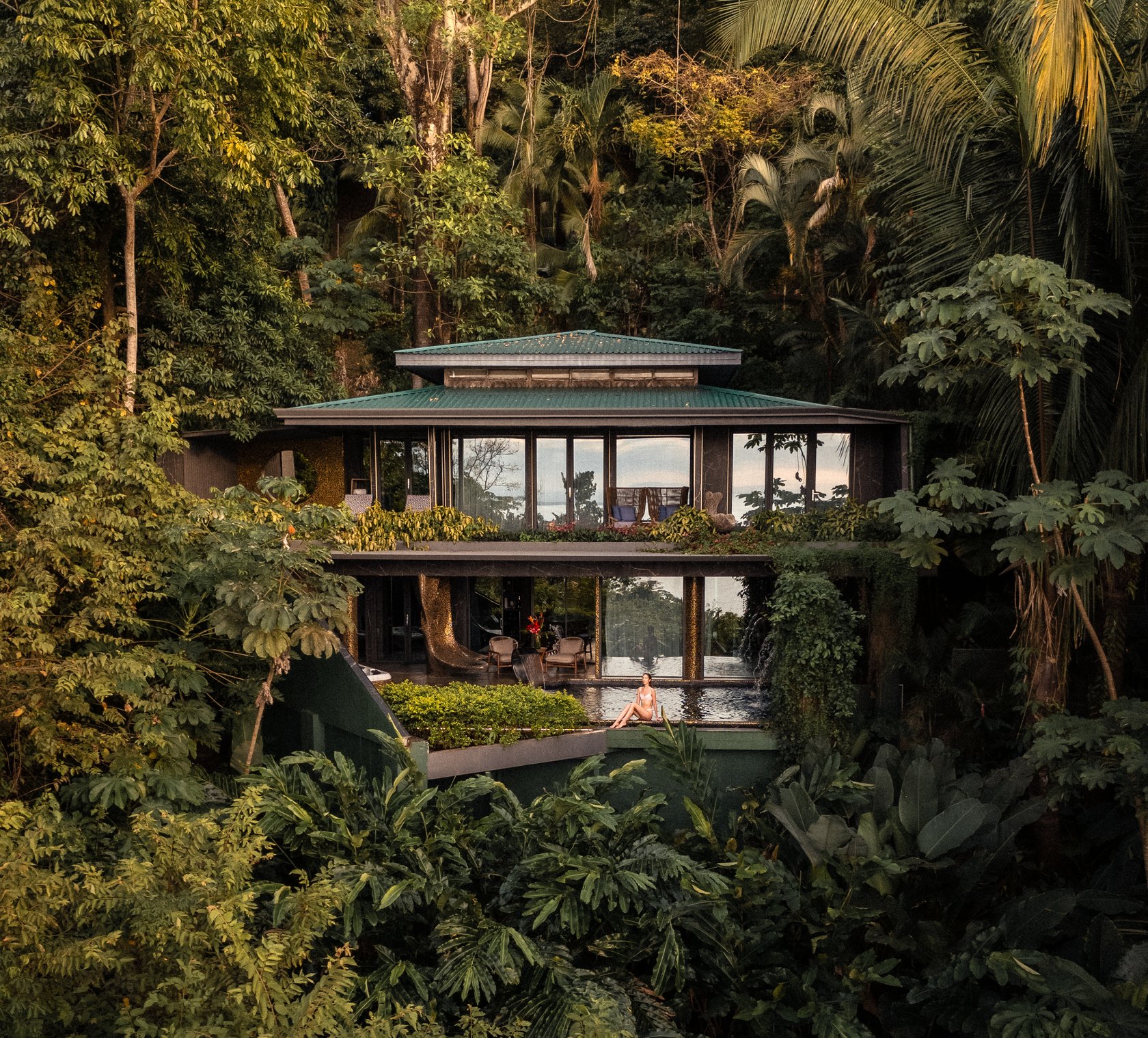 Makanda's villas tucked into the rainforest hillside above Manuel Antonio