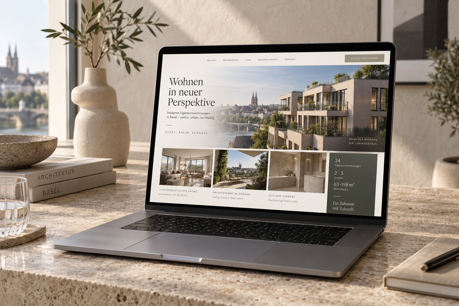 Landingpage Neubauprojekt Beispiel