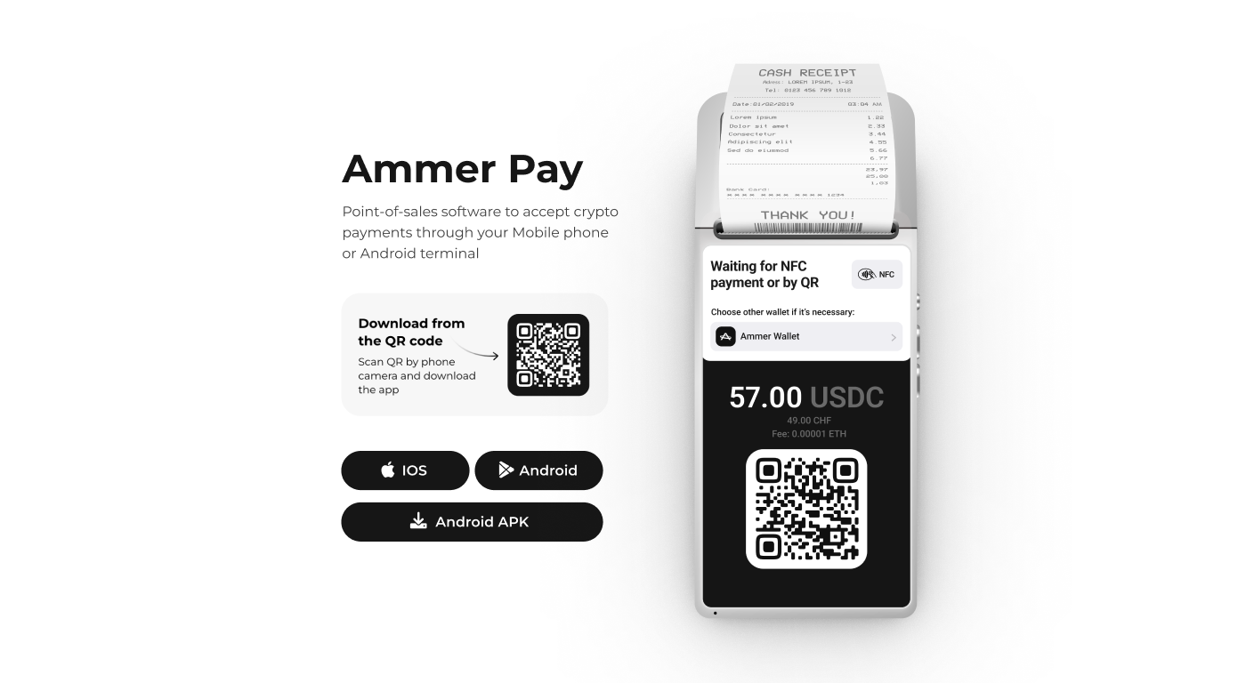 AmmerPay POS: Accept Crypto Payments for Merchants