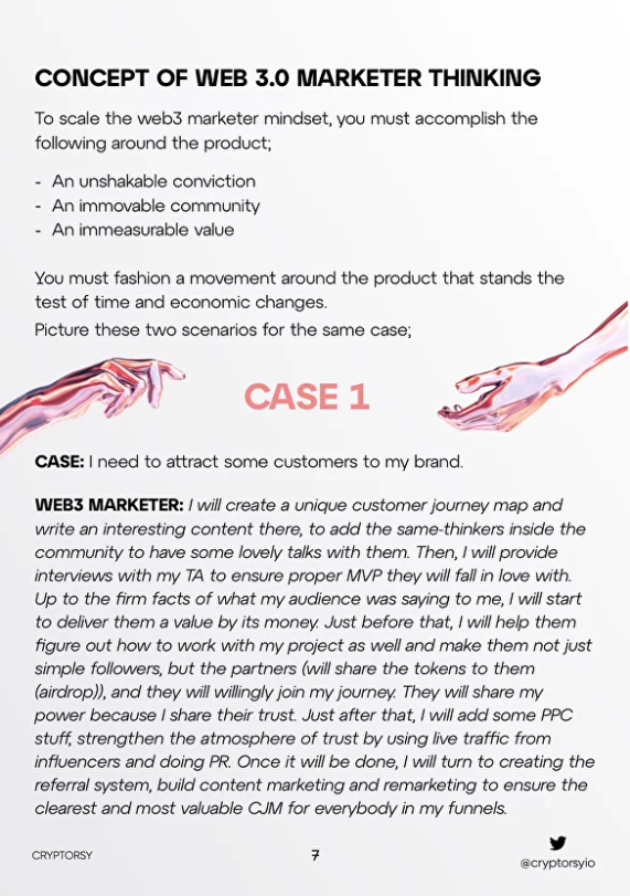 Concept of Web3 Marketer thinking