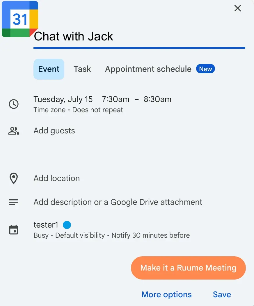 Ruume chrome extension works so well it's a pleasure to use.