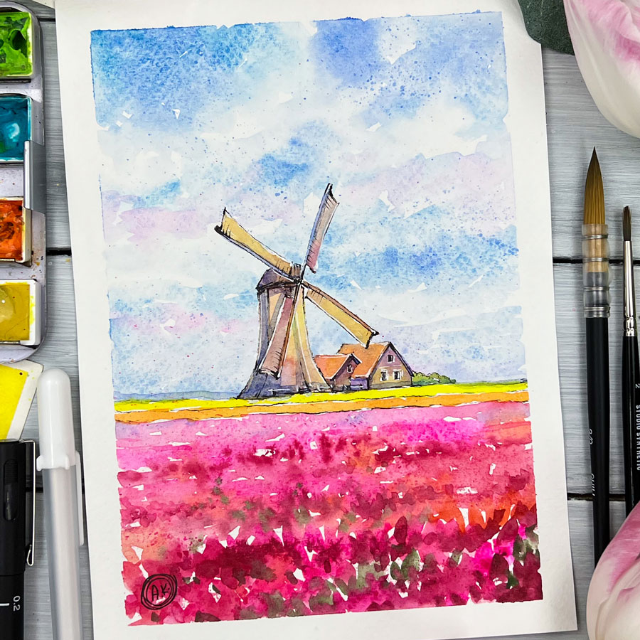 Registration for Spring Bloom Watercolor Sketching Marathon