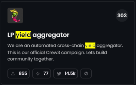 LP yield aggregator