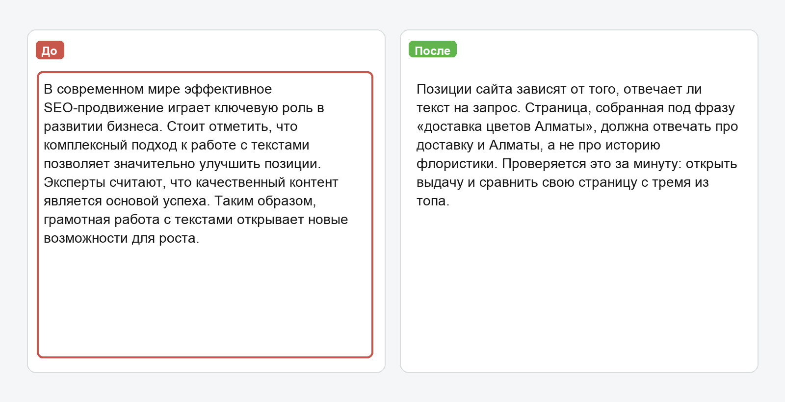 Один абзац до и после правки по стоп-листу, убранные конструкции подсвечены