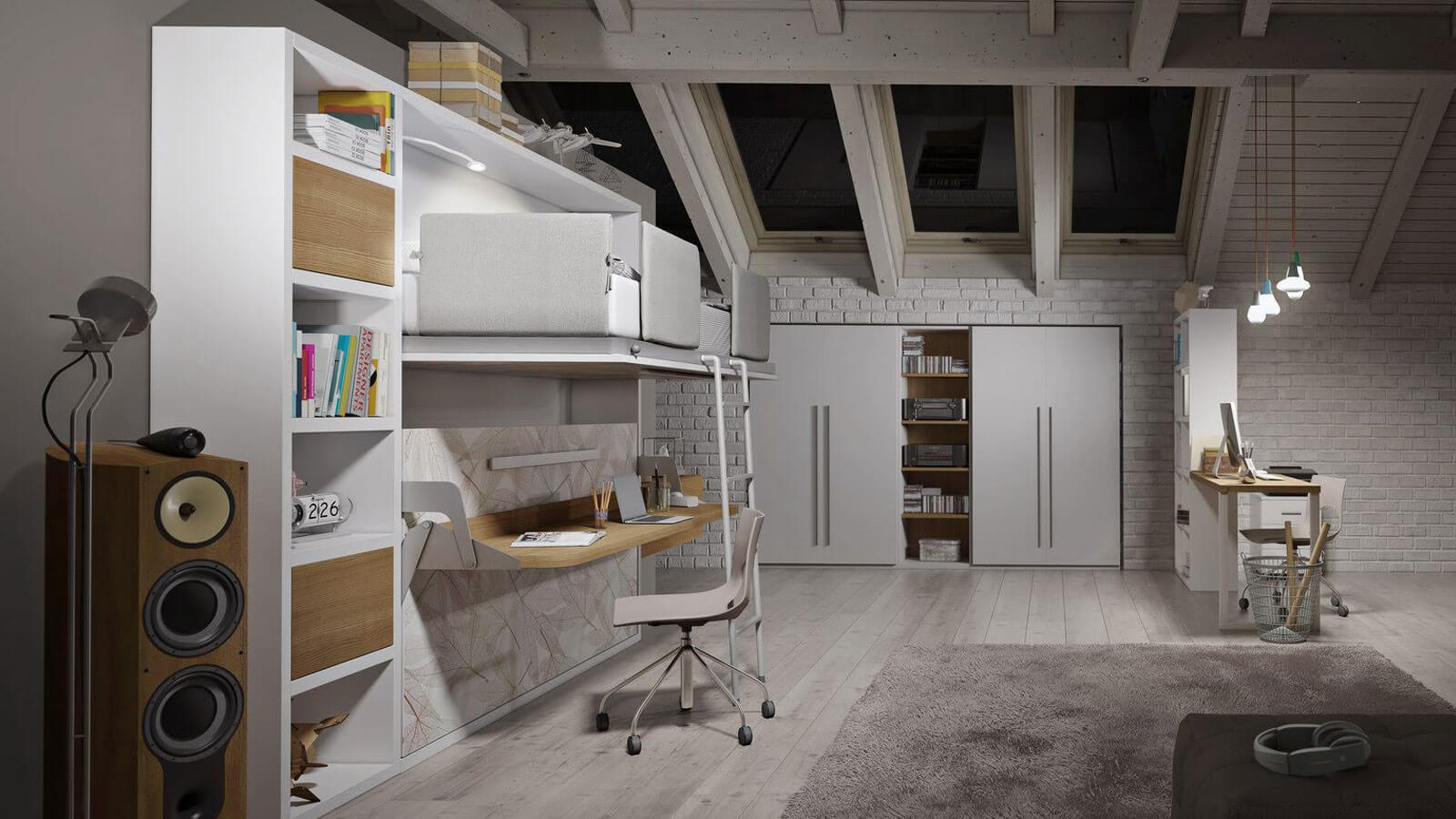 Двухъярусная кровать трансформер