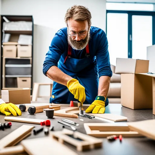 Assembly of furniture