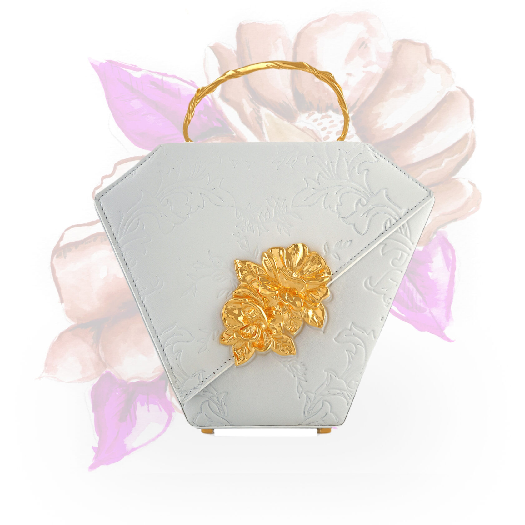 Luxury Diamond Flower Clutch