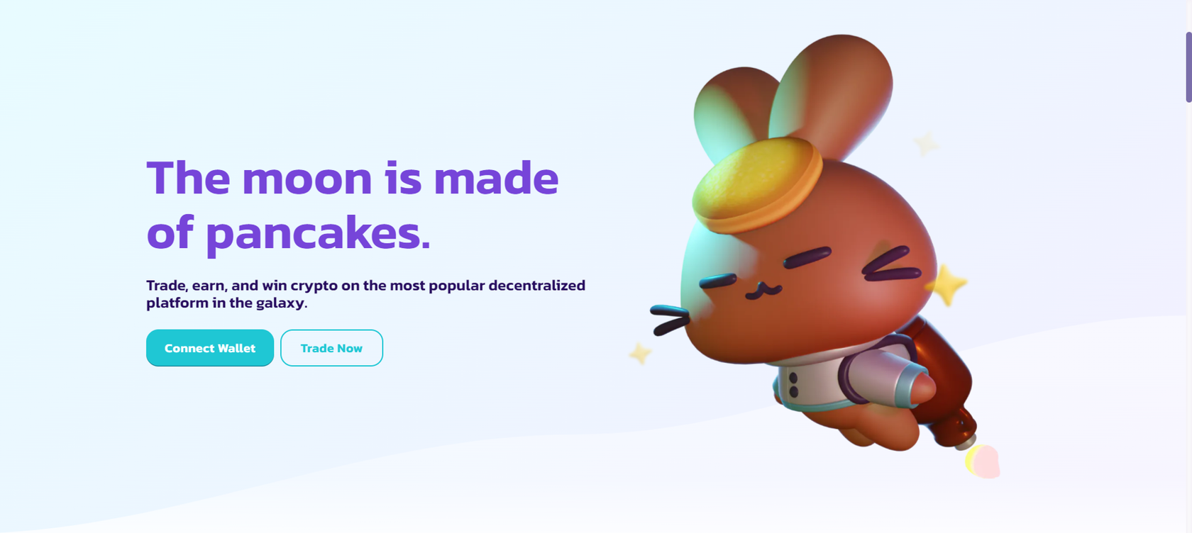 Example of Pancake.finance landing page