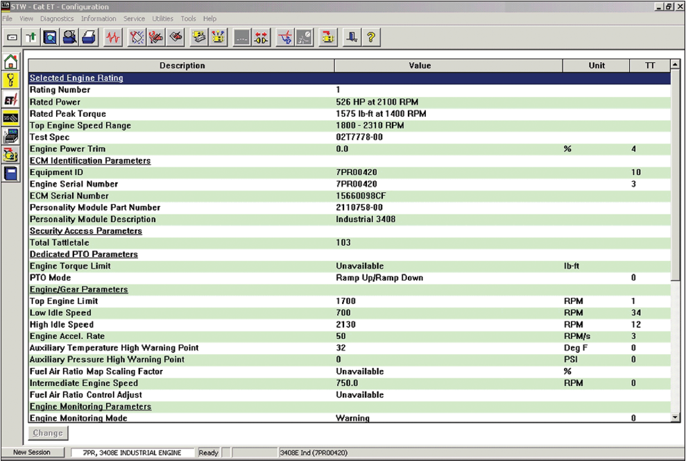 Instructions, manual for Caterpillar Electronic Technician ET 2023