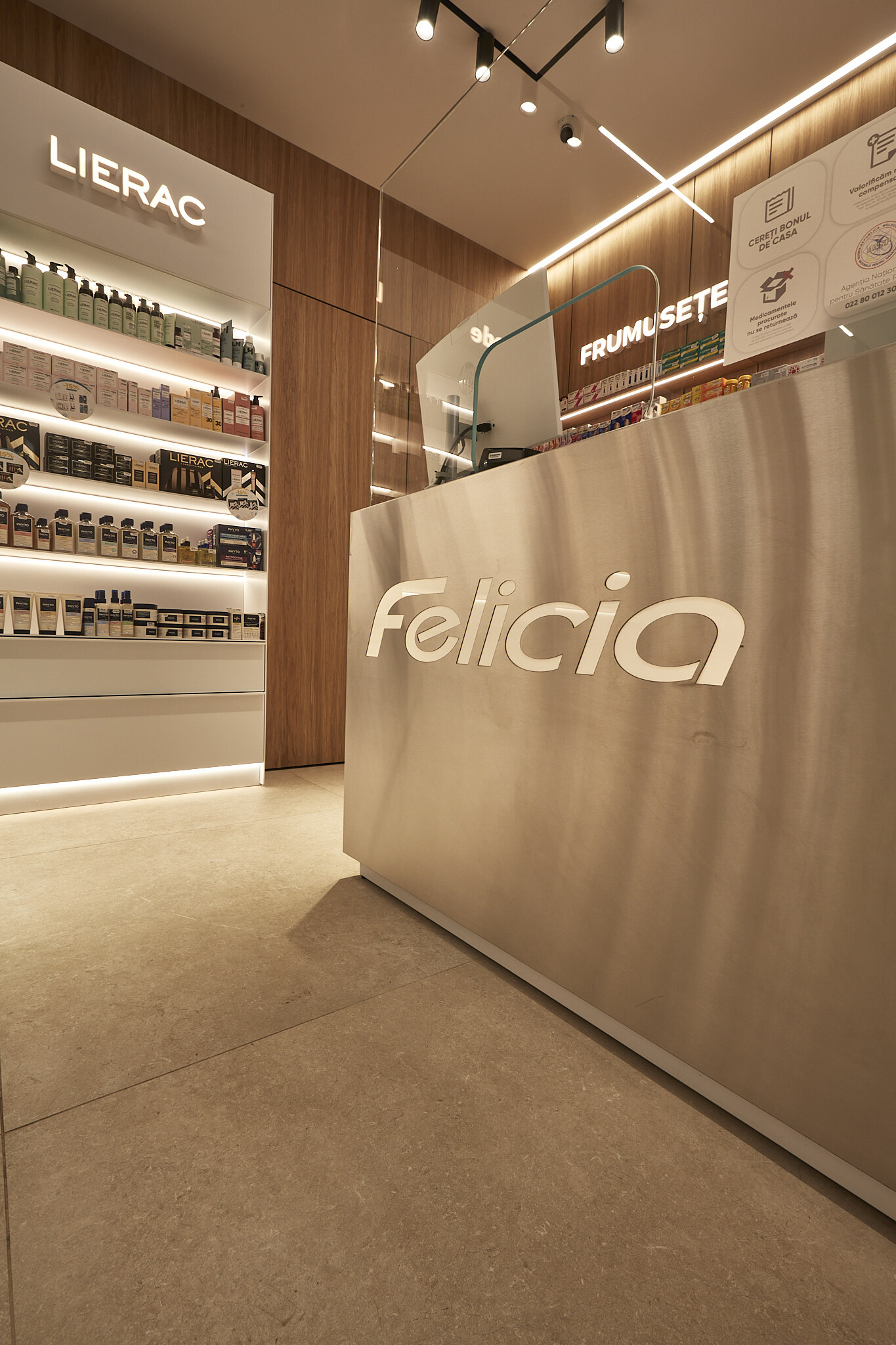 Modern pharmacy interior