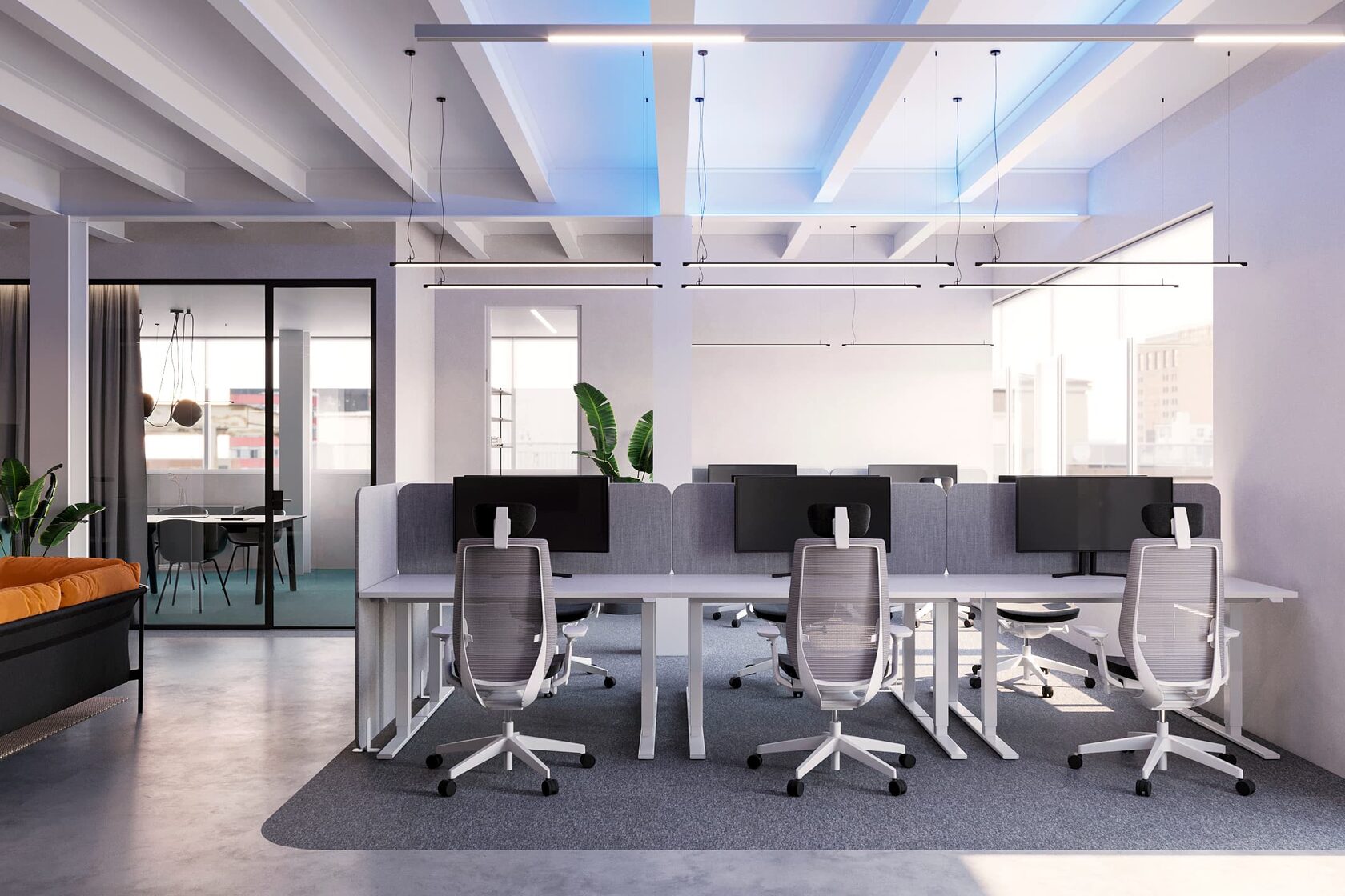 Oświetlenie biurowe wpływające na koncentrację i rytm dobowy pracowników