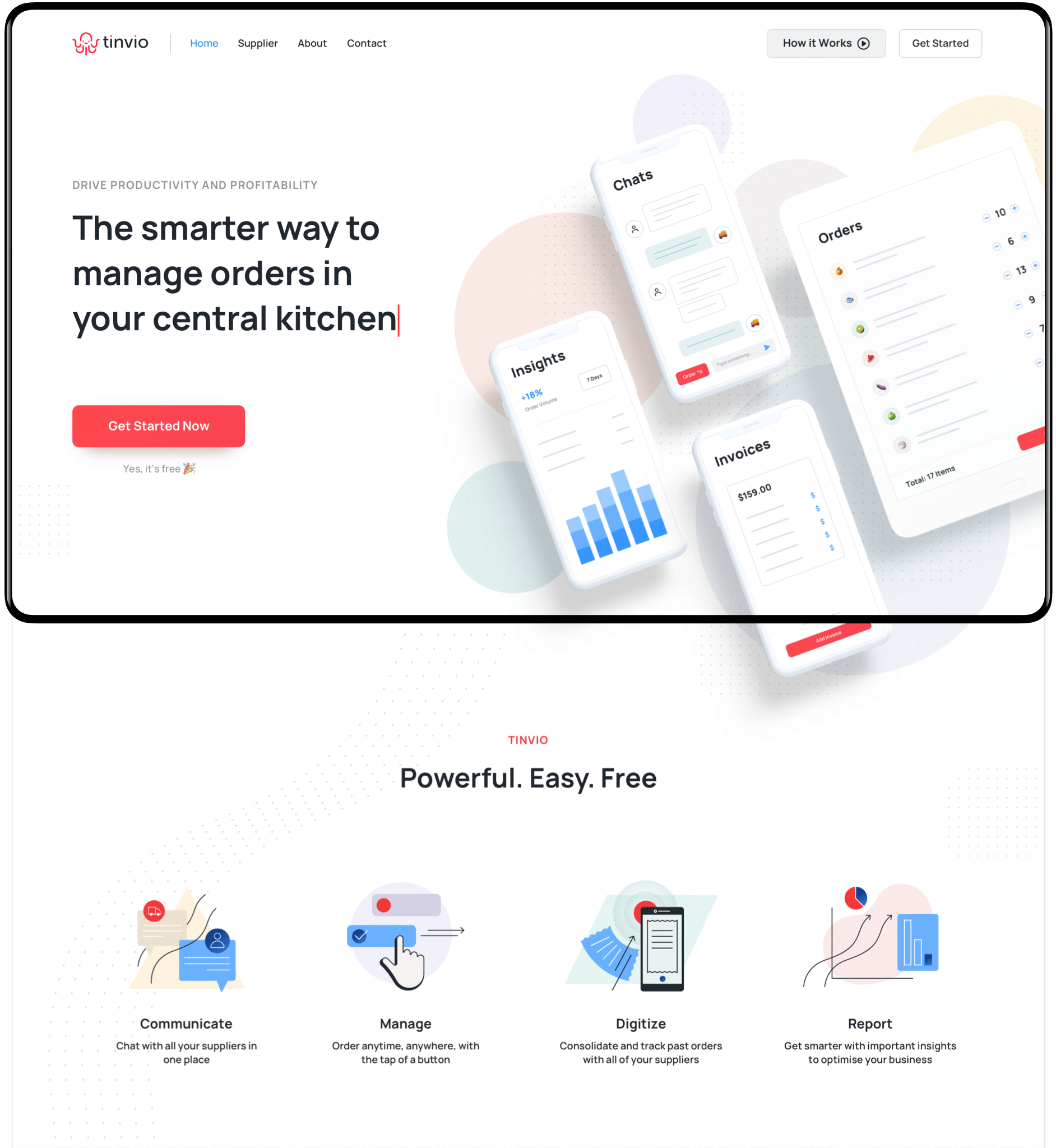 Landing page web design
