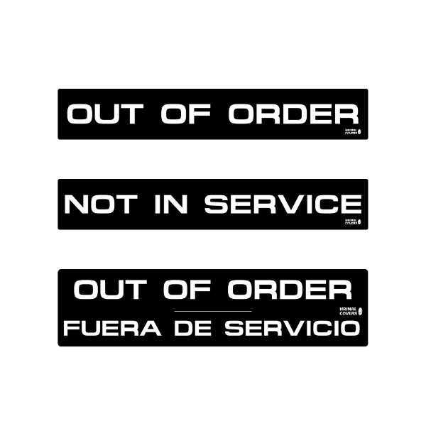 Not In Service Urinal Covers