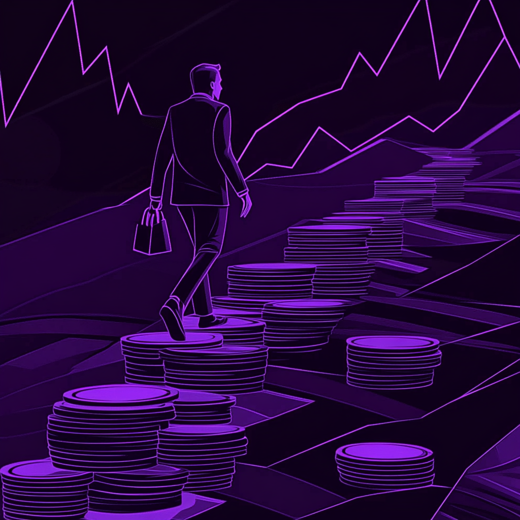 A visually striking abstract representation of AI technology and business integration, highlighting Neurohelper.ai's capabilities for business and management.