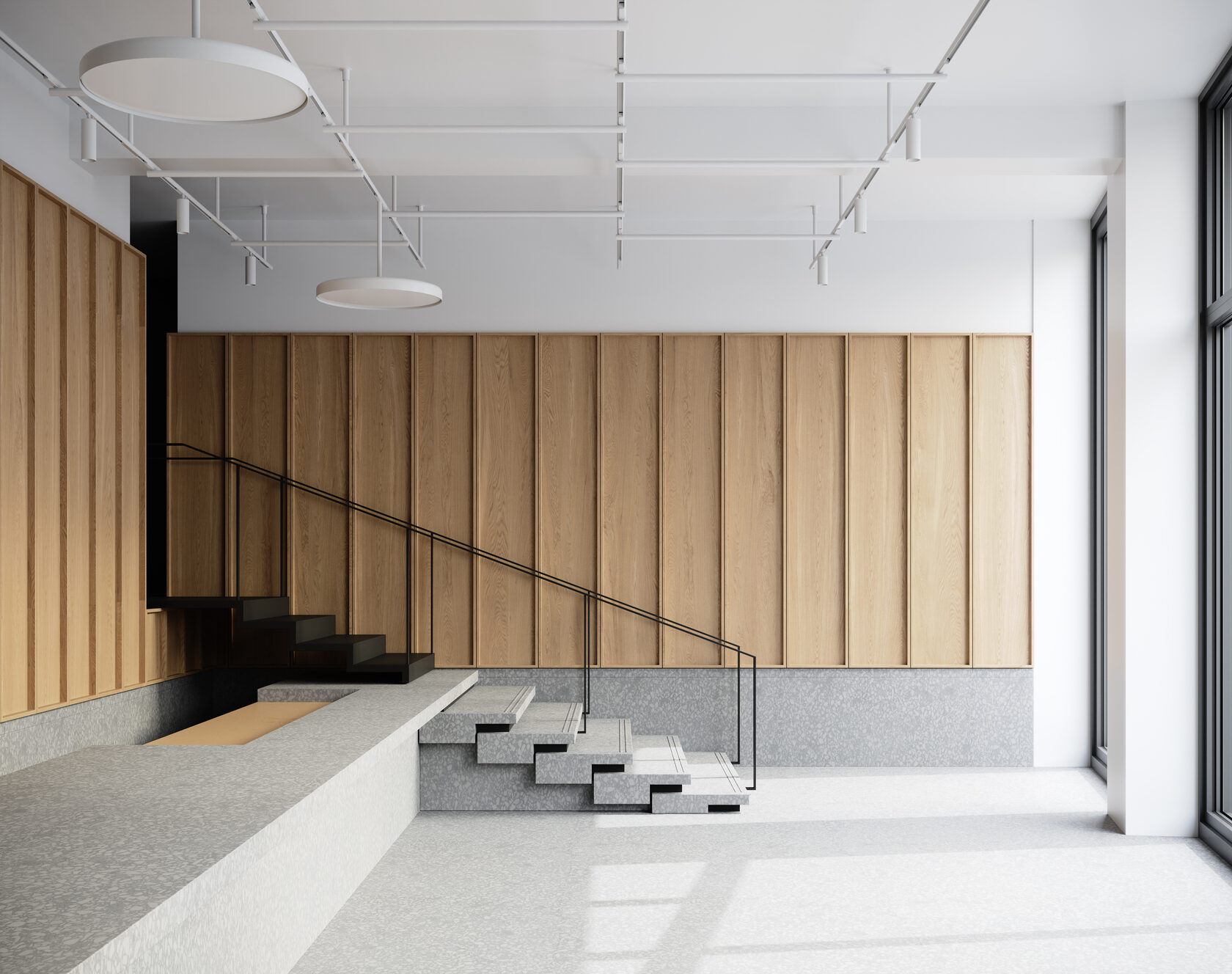 modern commercial interior design visualization